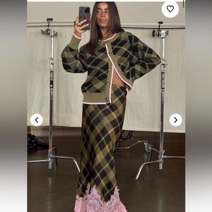 Never Fully dressed Olive Tartan Maeva Skirt